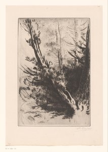 Bäume von Alphonse Legros (signed by artist)