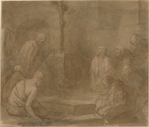 Am Fuße des Kreuzes von Alphonse Legros