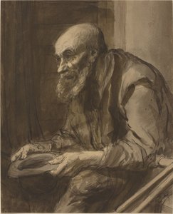 Bettler mit Krücken