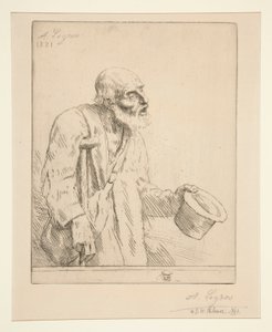 Bettler mit Krücken von Alphonse Legros