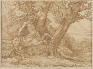 Zentaur mit Zweigen von Alphonse Legros