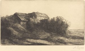 Hütte auf einem Hügel von Alphonse Legros