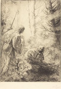 Der Tod und der Holzfäller, 2. Platte von Alphonse Legros