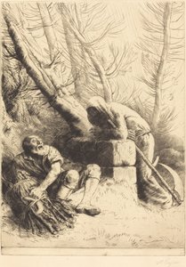 Der Tod und der Holzfäller, 4. Platte La mort et le bucheron
