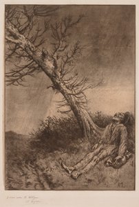 Tod eines Vagabunden von Alphonse Legros