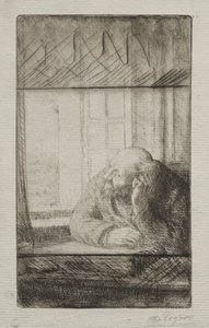 Abend am Fenster von Alphonse Legros