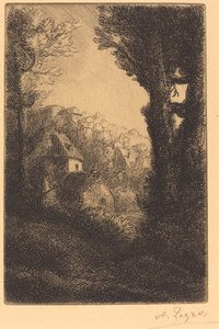Bauernhof an einem Hang im Sonnenlicht La ferme du coteau, Effet de soleil sur le coteau