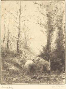 Bauer und sein Esel von Alphonse Legros