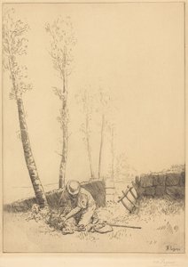 Das gefundene Schaf (Le mouton retrouvé) von Alphonse Legros