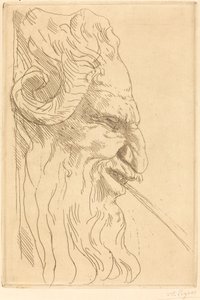 Kopf eines Satyrs von Alphonse Legros