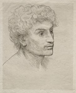 Kopf eines jungen Mannes von Alphonse Legros