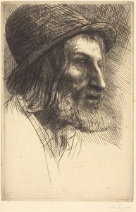 Kopf eines englischen Arbeiters (Der Hirte) von Alphonse Legros