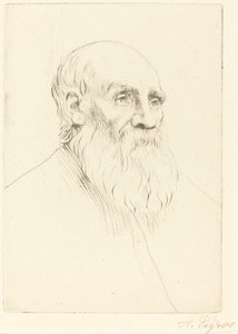 Kopf eines alten Mannes Etude de tête von Alphonse Legros
