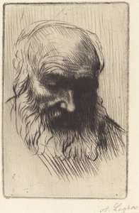 Kopf eines alten Mannes von Alphonse Legros