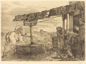 Pferdebetriebene Mühle von Alphonse Legros