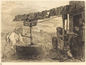 Pferdebetriebene Mühle von Alphonse Legros