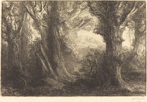 Im Wald von Conteville von Alphonse Legros