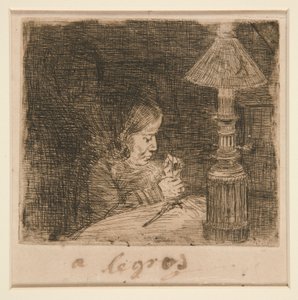 Die Nähende Frau von Alphonse Legros