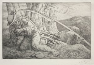 Der Tod und der Holzfäller (5. Platte) von Alphonse Legros