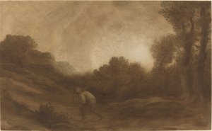 Landschaft, Abend von Alphonse Legros
