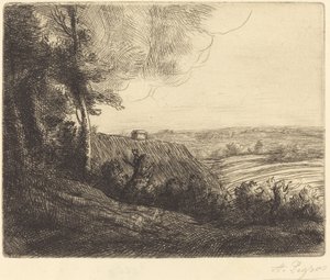 Landschaft: Weg nach Horville von Alphonse Legros