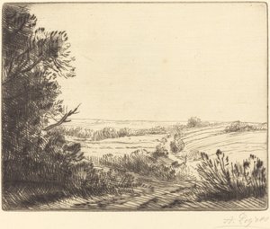 Landschaft: Straße nach Horville von Alphonse Legros