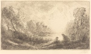 Landschaft: Sonnenaufgang von Alphonse Legros