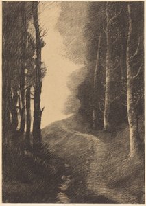 Landschaft mit Birken von Alphonse Legros