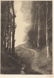 Landschaft mit Birken von Alphonse Legros