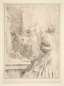 Die Mönche in L von Alphonse Legros