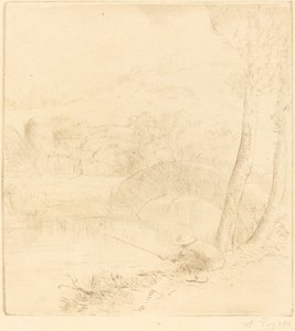 Kleiner Angler (Le petit pêcheur à la ligne) von Alphonse Legros