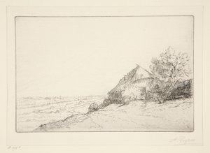 Hütte auf dem Hügel von Alphonse Legros