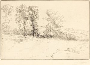 Wiese im Sonnenschein von Alphonse Legros