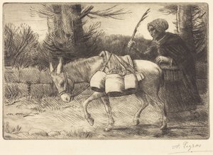 Milchmädchen aus Boulogne, 3. Tafel von Alphonse Legros
