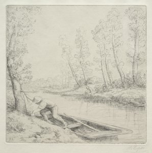 Morgen am Fluss von Alphonse Legros