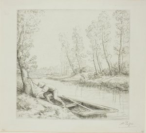 Morgen am Fluss von Alphonse Legros