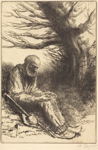 Alter Mann, Alter Baum von Alphonse Legros