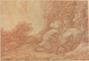 Bauer und Esel von Alphonse Legros