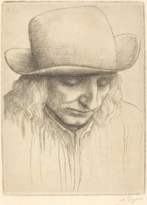Bauer mit rundem Hut von Alphonse Legros