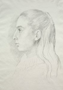 Porträt von Fräulein Nora E. Legros, 1896 von Alphonse Legros