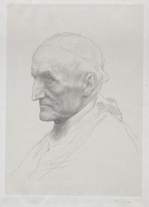 Porträt von Kardinal Manning (2. Platte) von Alphonse Legros