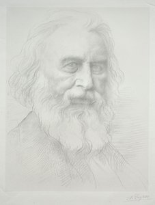 Porträt von Henry Wadsworth Longfellow (2. Platte) von Alphonse Legros