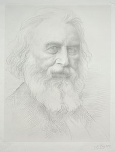 Porträt von Henry Wadsworth Longfellow (2. Platte) von Alphonse Legros