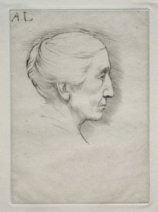 Porträt von Mme. Emily Hughes (1. Platte) von Alphonse Legros