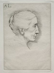 Porträt von Mme. Emily Hughes, 1. Platte von Alphonse Legros