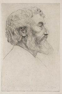 Porträt von Sir Frederick Leighton (Erste Platte) von Alphonse Legros