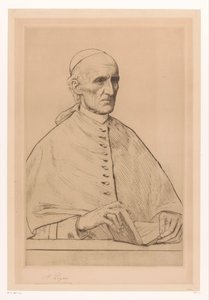 Porträt von Kardinal Henry Eduard Manning, Erzbischof von Westminster von Alphonse Legros
