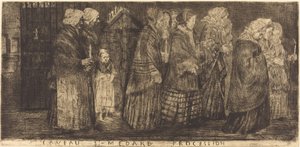 Prozession im Grab von Saint Medard, 1859 von Alphonse Legros