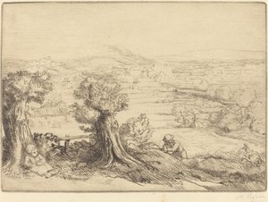 Erinnerung an ein Tal in Burgund von Alphonse Legros