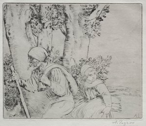 Rückkehr vom Feld (2. Platte) von Alphonse Legros